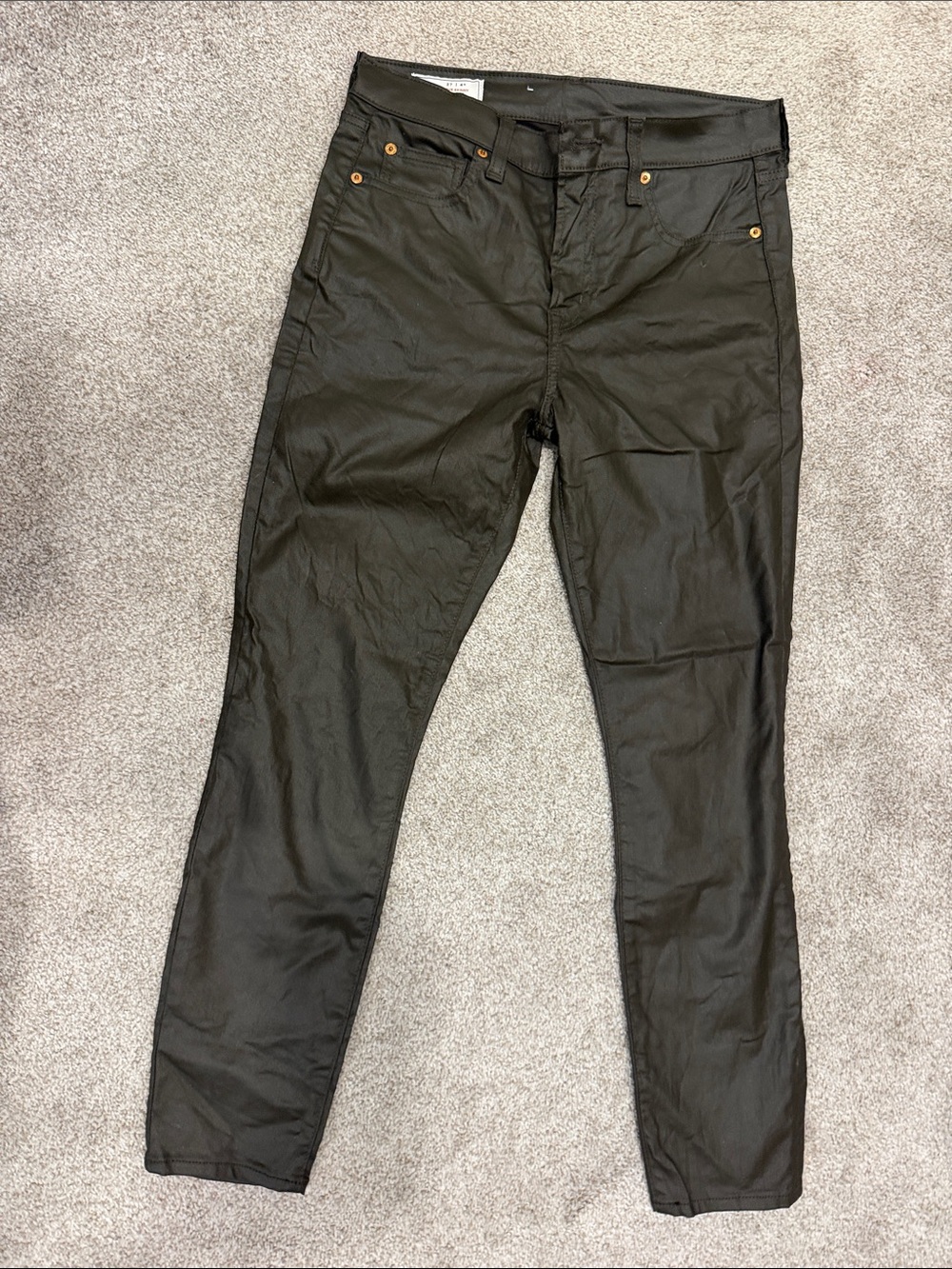 Gap True Skinny Mid Rise Top Coated Jeans Size 27 4R